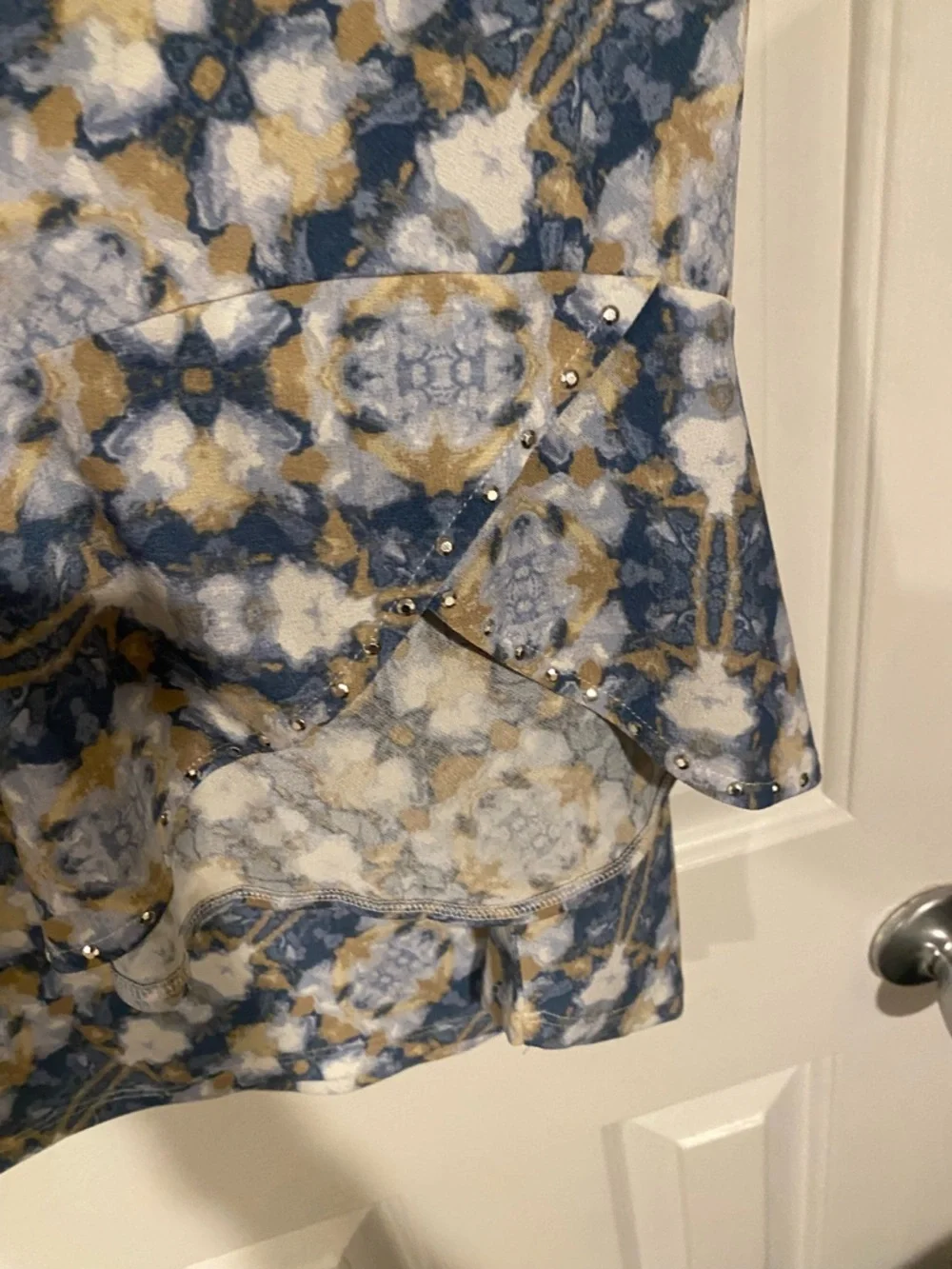 Ruby Rd. Blue & Cream Patterned Tunic Top - Picture 4 of 6